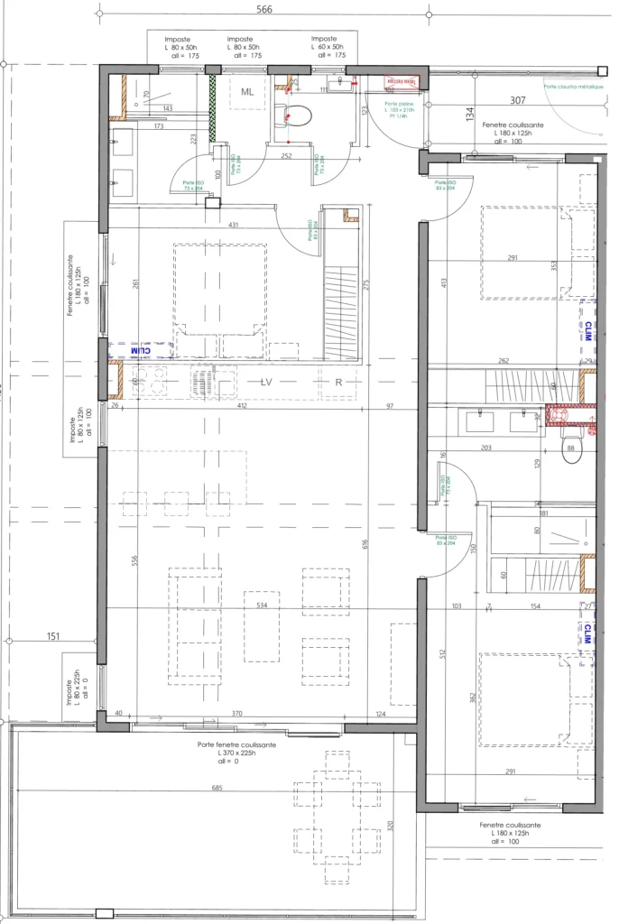 Plan du promoteur au format PDF qui servira de base pour la modification implantation d'équipements électriques.